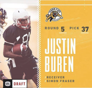 Justin Buren Drafted by Hamilton Tiger Cats