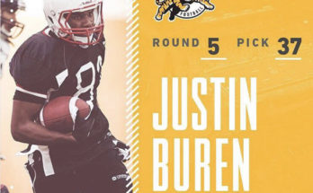 Justin Buren Drafted by Hamilton Tiger Cats