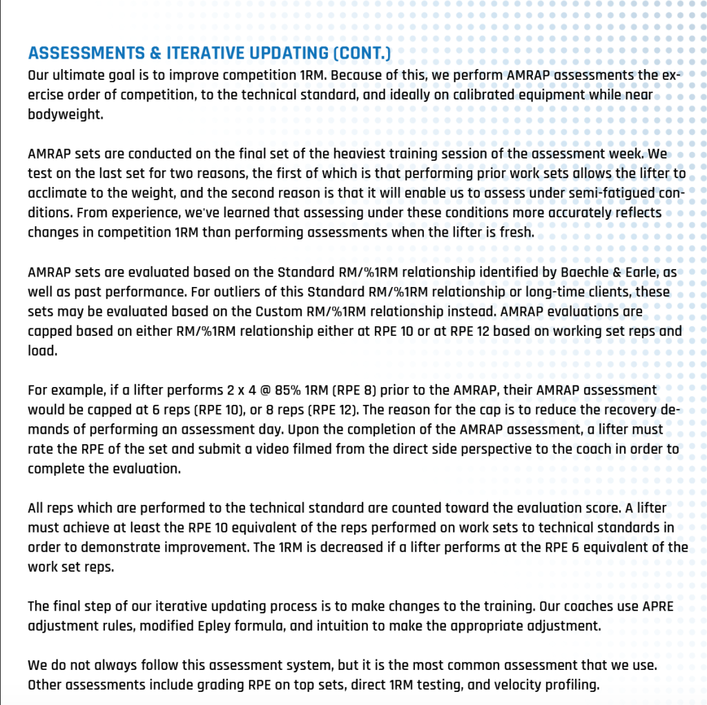 Assessment 2 iterative updating and assessment processes